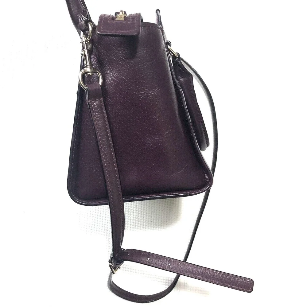 Kate Spade New York Handbag Tote / Crossbody Deep Plum Zip Top Handles and Strap